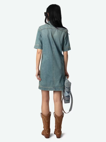 ZADIG&VOLTAIRE - Record Denim Dress - Light Blue
