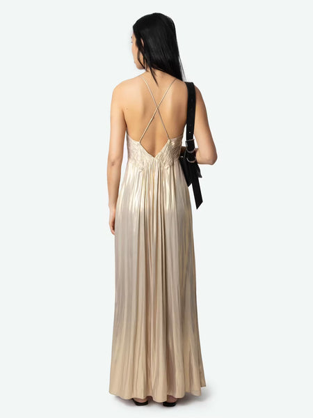 ZADIG&VOLTAIRE - Rayonne Satin Dress - Gold
