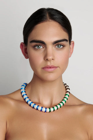 Nicole Romano - Spumoni Pearl & Colored Glass Necklace