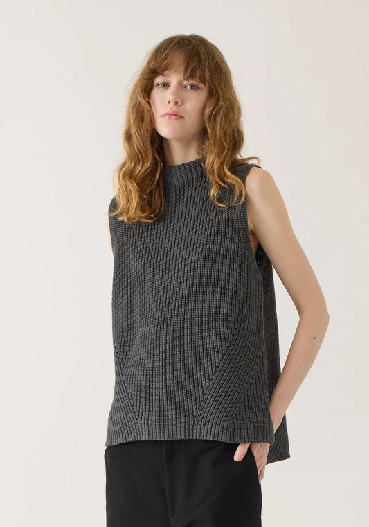DEMYLEE - Delaney Cotton Vest - Charcoal Heather