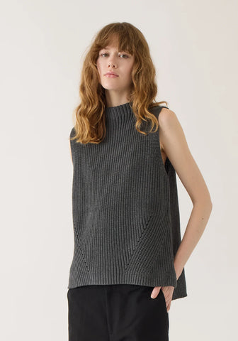 DEMYLEE - Delaney Cotton Vest - Charcoal Heather