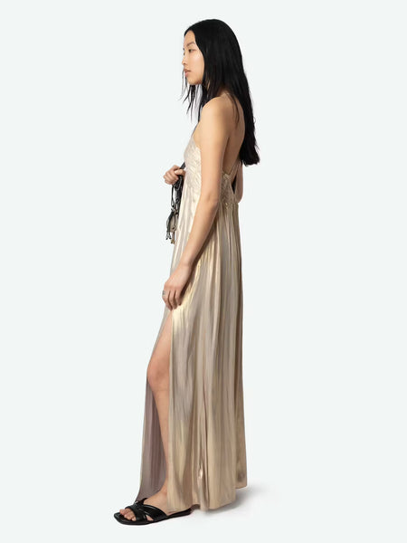 ZADIG&VOLTAIRE - Rayonne Satin Dress - Gold