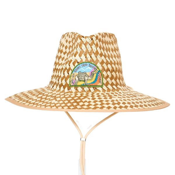 FREYA - Lifeguard Hat Not All Those Who Wander - Tan/Natural