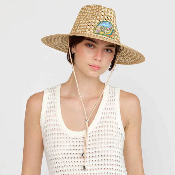 FREYA - Lifeguard Hat Not All Those Who Wander - Tan/Natural