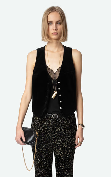 ZADIG&VOLTAIRE - Velvet Exaux Vest - Black