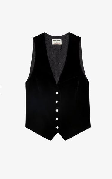 ZADIG&VOLTAIRE - Velvet Exaux Vest - Black