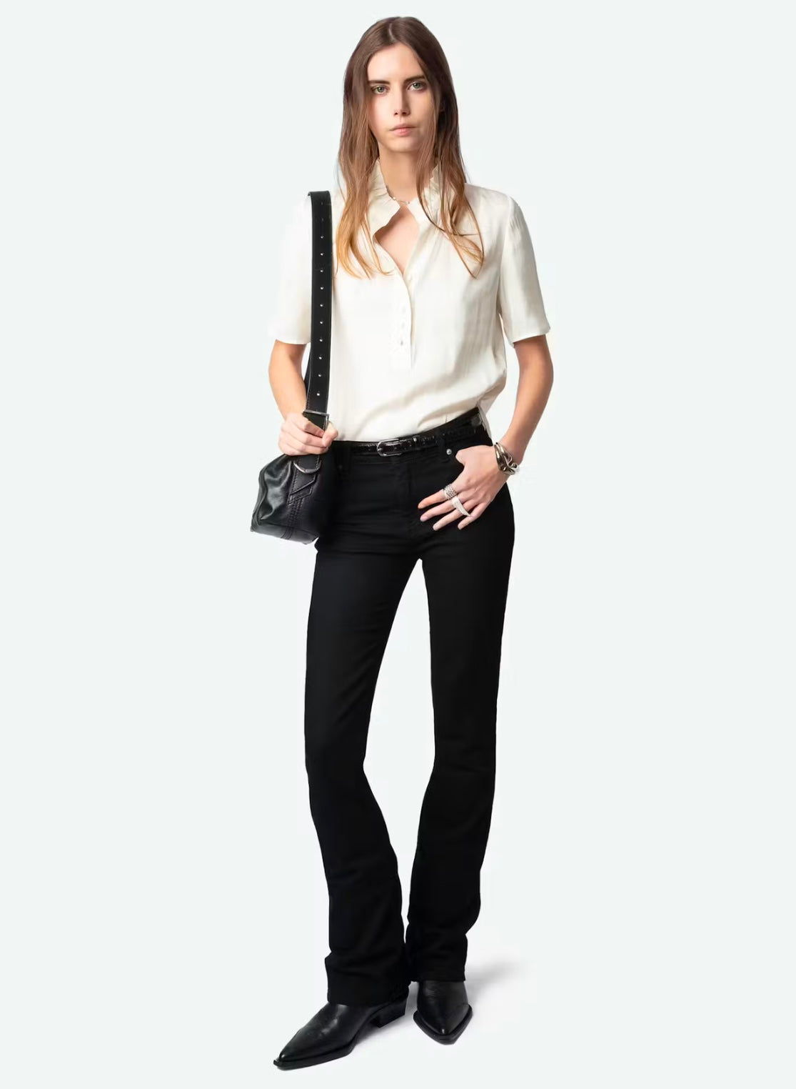 ZADIG&VOLTAIRE - Topher Satin Top - Flake