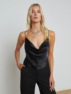 L’AGENCE - Calista Silk Camisole - Black