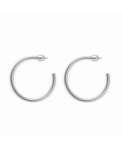 Christina Caruso - Wire Hoop Earring - Rhodium