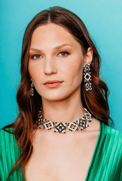 Elizabeth Cole - Stacey Earrings - Checkerboard