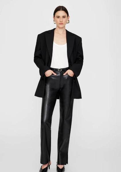 ANINE BING - Mini Mara Belt - Black Embossed