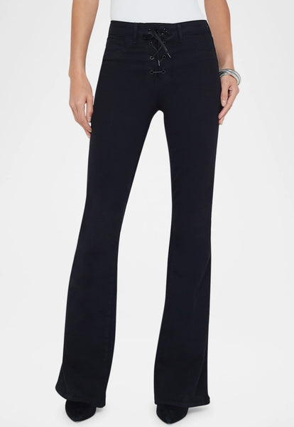 L’AGENCE - Charis Lace-Up Flare Pant - Noir