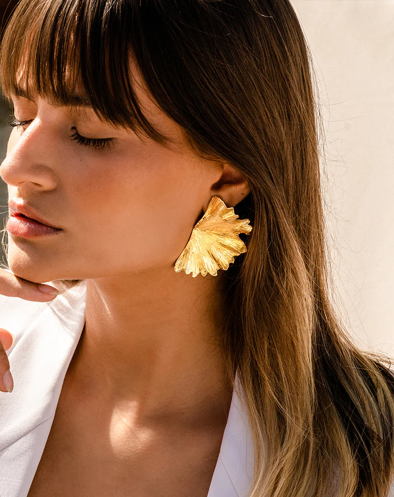 Christina Caruso - Ginkgo Leaf Earring