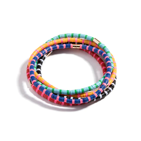 Elsie Frieda - Heishi Bead Bracelet Stacks - Available in Brightside, Palm Beach & Happy Hour Colors