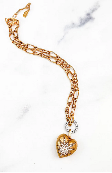 Elizabeth Cole - Heart of Tefiti Necklace - Crystal