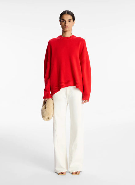 ALC - Ayden Sweater - Moss & Red