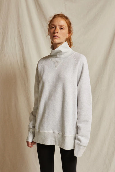 Perfect White Tee - Faris Oversized Turtleneck - Ash
