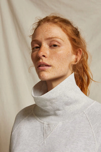 Perfect White Tee - Faris Oversized Turtleneck - Ash