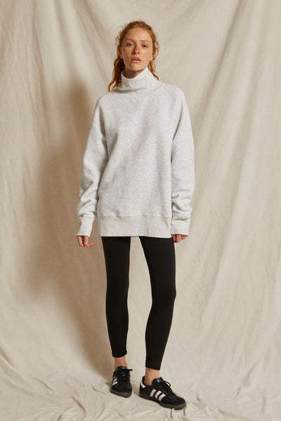 Perfect White Tee - Faris Oversized Turtleneck - Ash