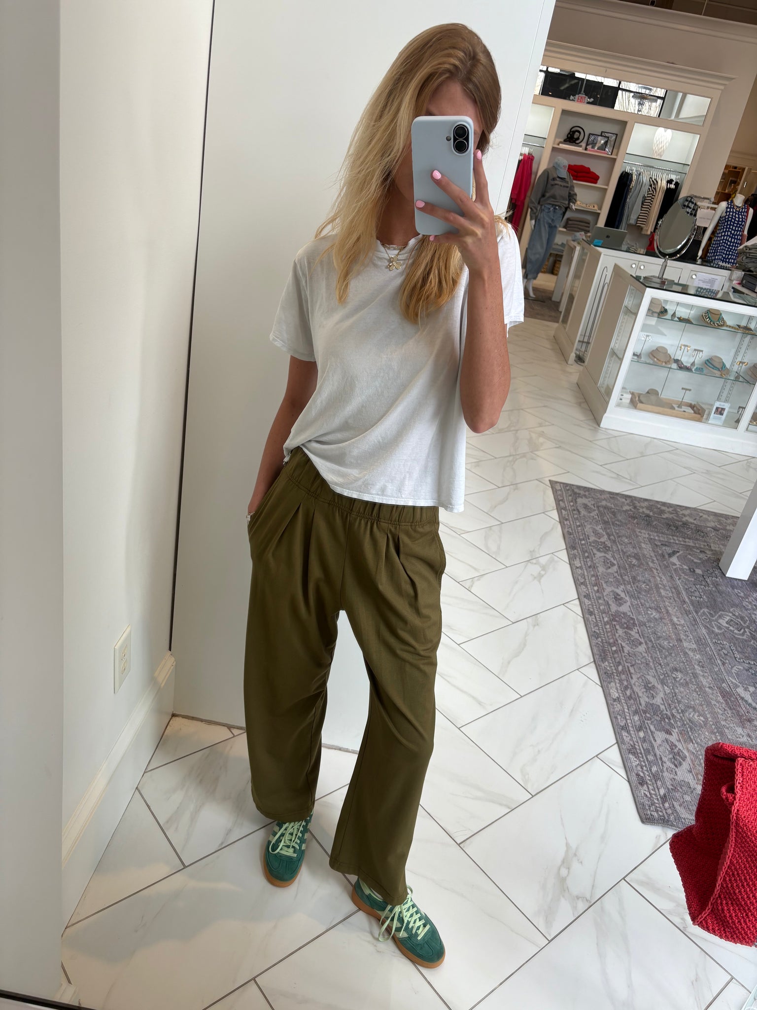 LES TIEN - Penny Pleat Front Pant - Spruce