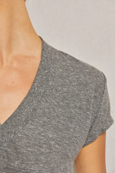 Perfect White Tee - Alanis V-Neck - Heather Grey