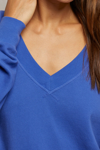 Perfect White Tee - Sinead Sweatshirt - Violet Blue