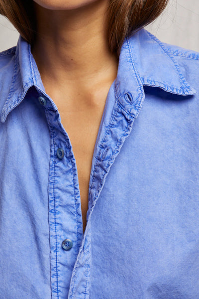 Perfect White Tee - James Button Down - Violet Blue