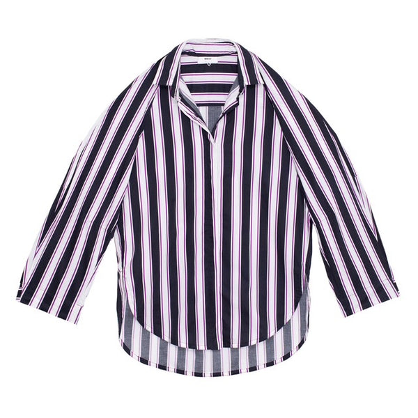 MIKOH - Paseo Shirt - Cabernet Stripe