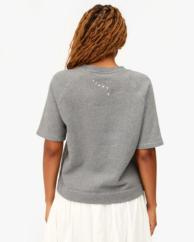 Clare V. - Short Sleeve Sweatshirt - Grey Melange