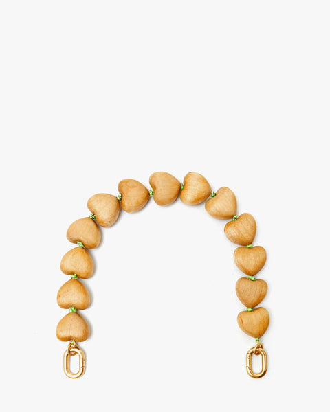 Clare V. - Heart Collar - Natural Wood