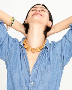 Clare V. - Heart Collar - Natural Wood