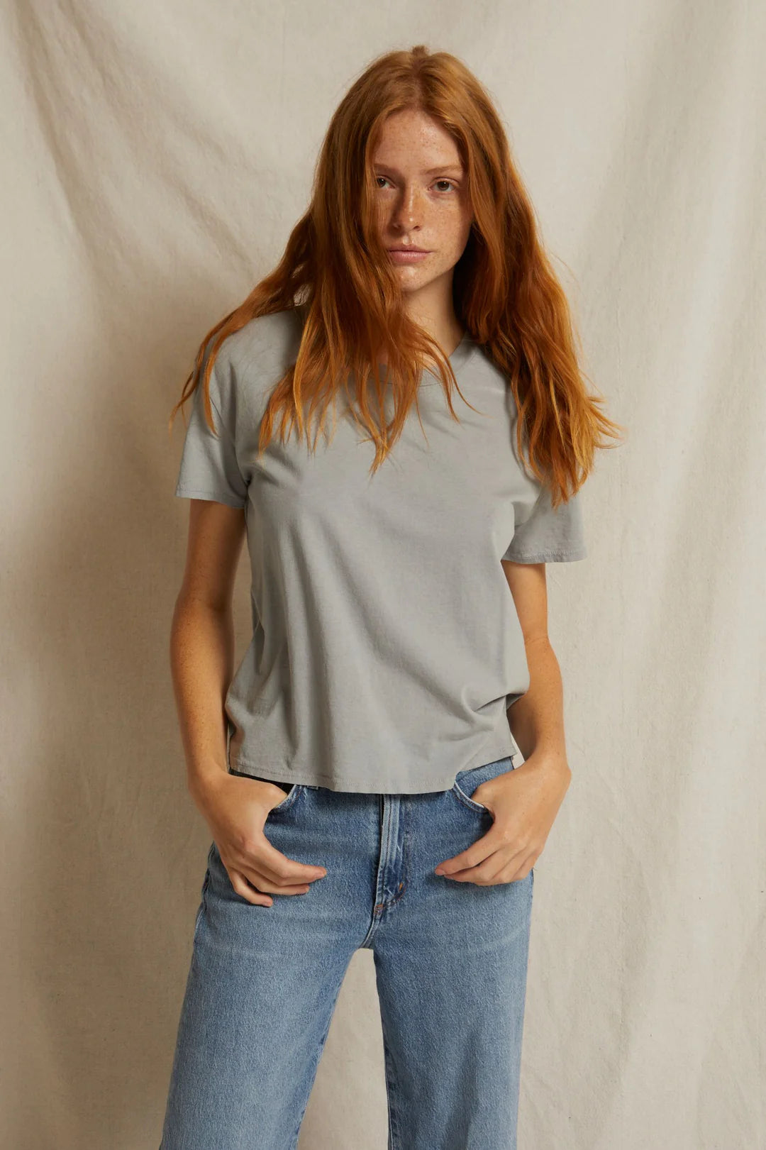 Perfect White Tee - Harley - Aluminum