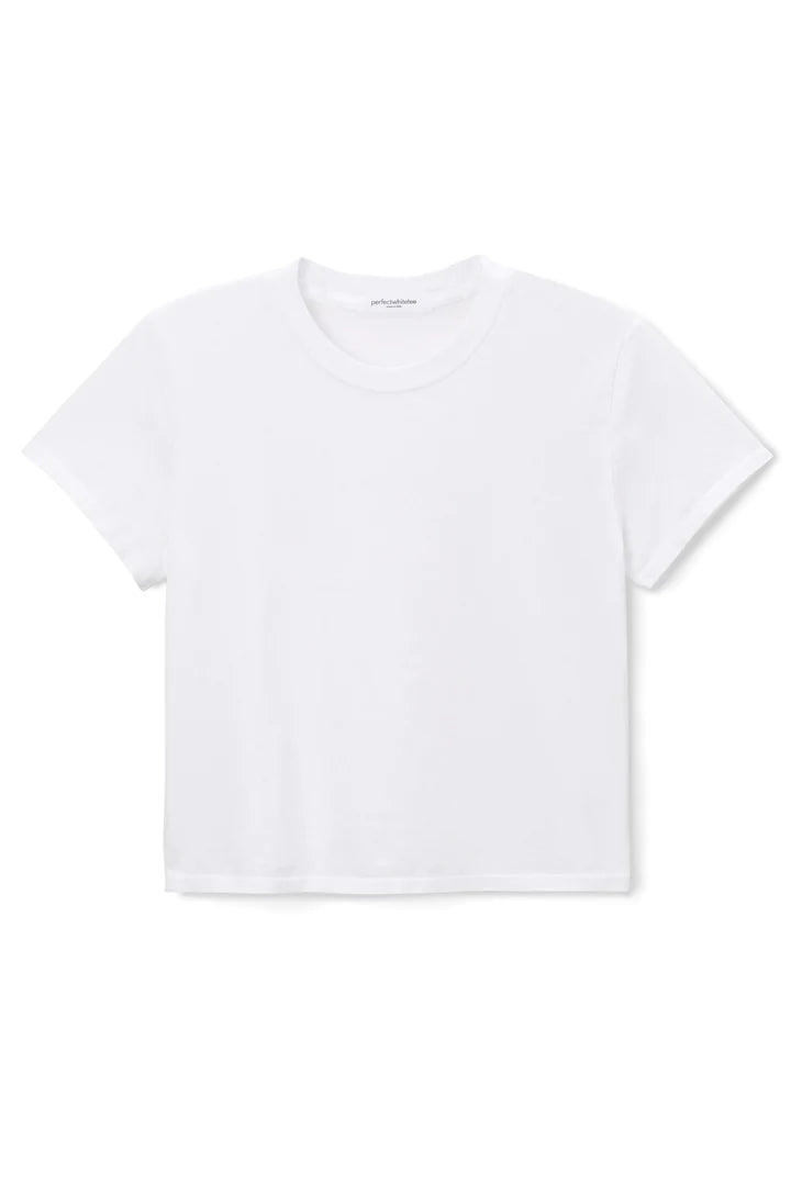 Perfect White Tee - Springsteen Baby Tee - True Black/White