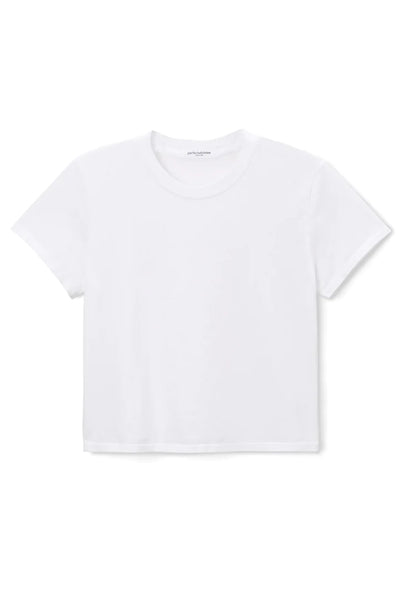 Perfect White Tee - Springsteen Baby Tee - True Black/White