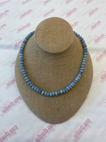 G.GIRL GEMS - Opal Plain Necklace - Blue Opal