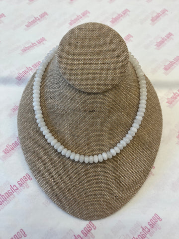 G.GIRL GEMS - Plain Gemstone Necklace - White