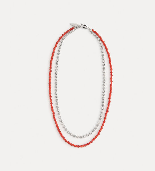 forte_forte - Strass and Beads Necklace - Daffodil/Lacca