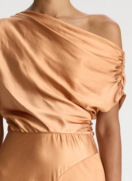 ALC - Jasmine Satin Midi Dress - Sandstone