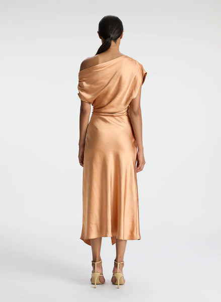 ALC - Jasmine Satin Midi Dress - Sandstone