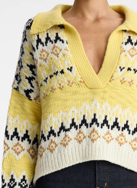 ALC - Landry Wool Fairisle Sweater - Blonde Multi