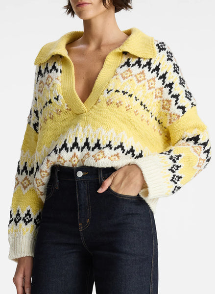 ALC - Landry Wool Fairisle Sweater - Blonde Multi