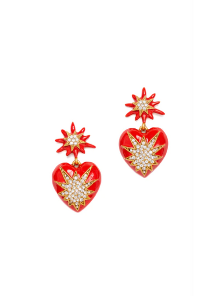 Elizabeth Cole - Love Me Earrings - Red
