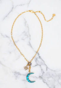 Elizabeth Cole - Luna Necklace - Turquoise