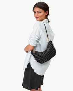 Clare V. - Lune - Black Knot Woven Leather
