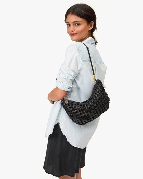 Clare V. - Lune - Black Knot Woven Leather