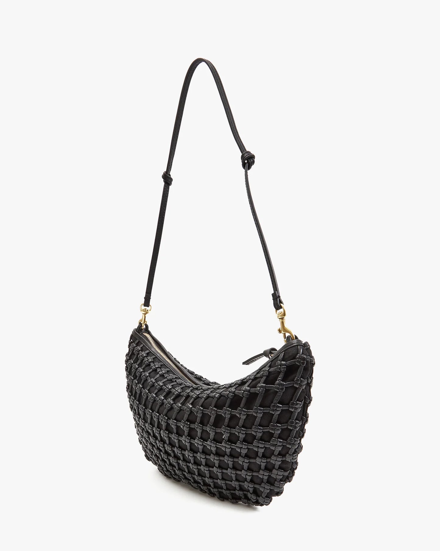 Clare V. - Lune - Black Knot Woven Leather
