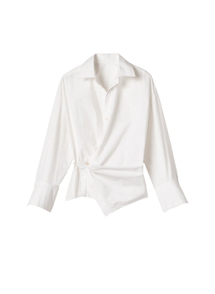 ALC - Madison Cotton Wrap Top - White
