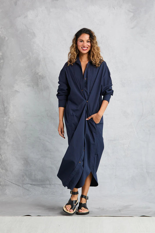 MAMÈNE - Diana Wrap Dress - Navy