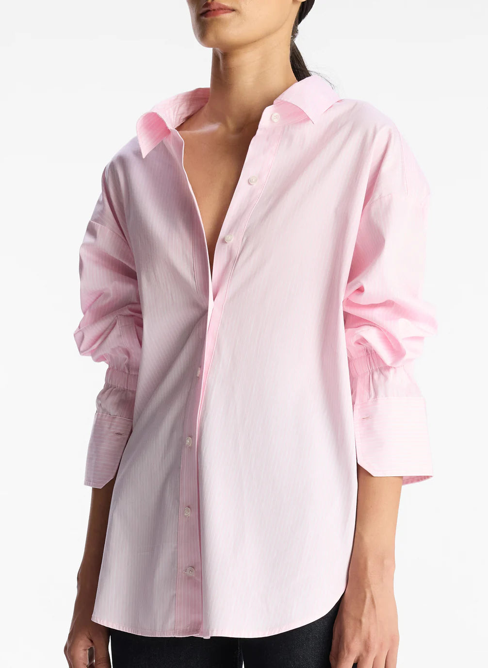 ALC - Monica Cotton Striped Top - Whisper/White