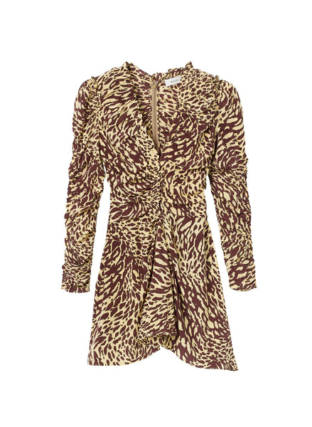 ALC - Marcie Dress - Golden Haze/Chocolate Plum